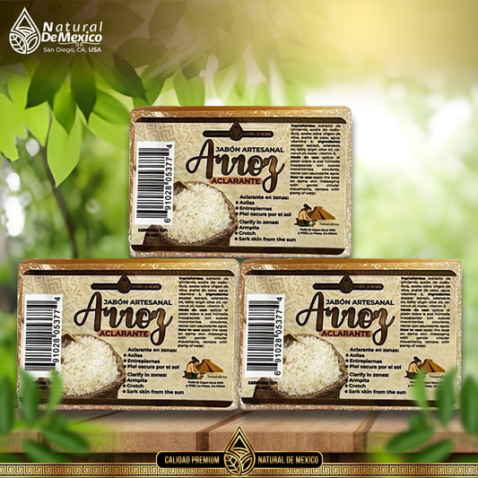 Jabón de Barra Arroz Rice Bar Soap 3 Pack