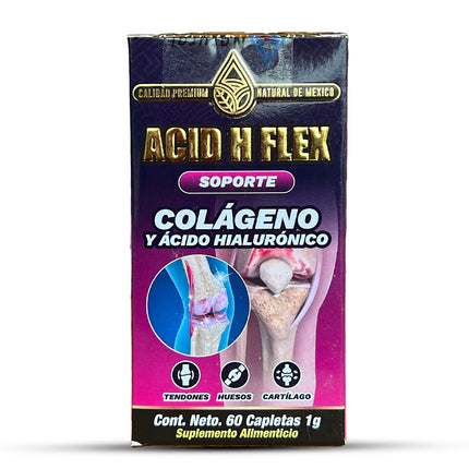 Suplemento Acid H Flex Colageno y Acido Hialuronico Supplement 60 Caps