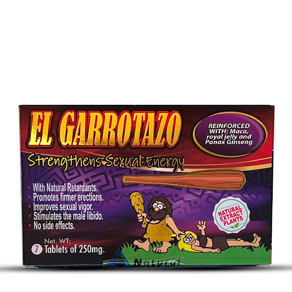 El Garrotazo Fortalece La Energia Sexual 7 Tabletas de 250mg.