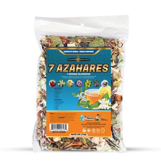 Compuesto Herbal Te de 7 azahares 4 onzas Tea Te 4 Oz. 7 Orange Blossoms Tea
