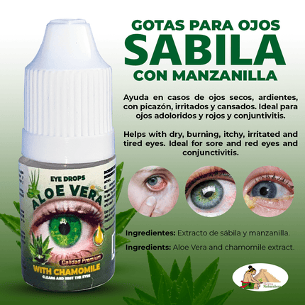 Gotas de Sábila para los Ojos Aloe Vera Eye Drops