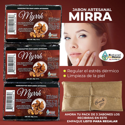 Myrrh Soap Bar 3 pack Jabon Barra