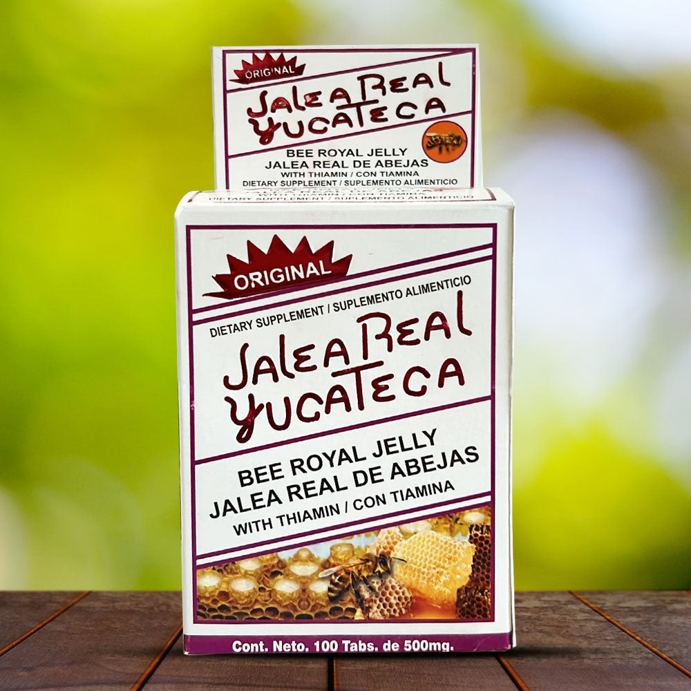 Jalea Real Yucateca Con Tiamina Acido Folico Vitamina E 100 Tabletas