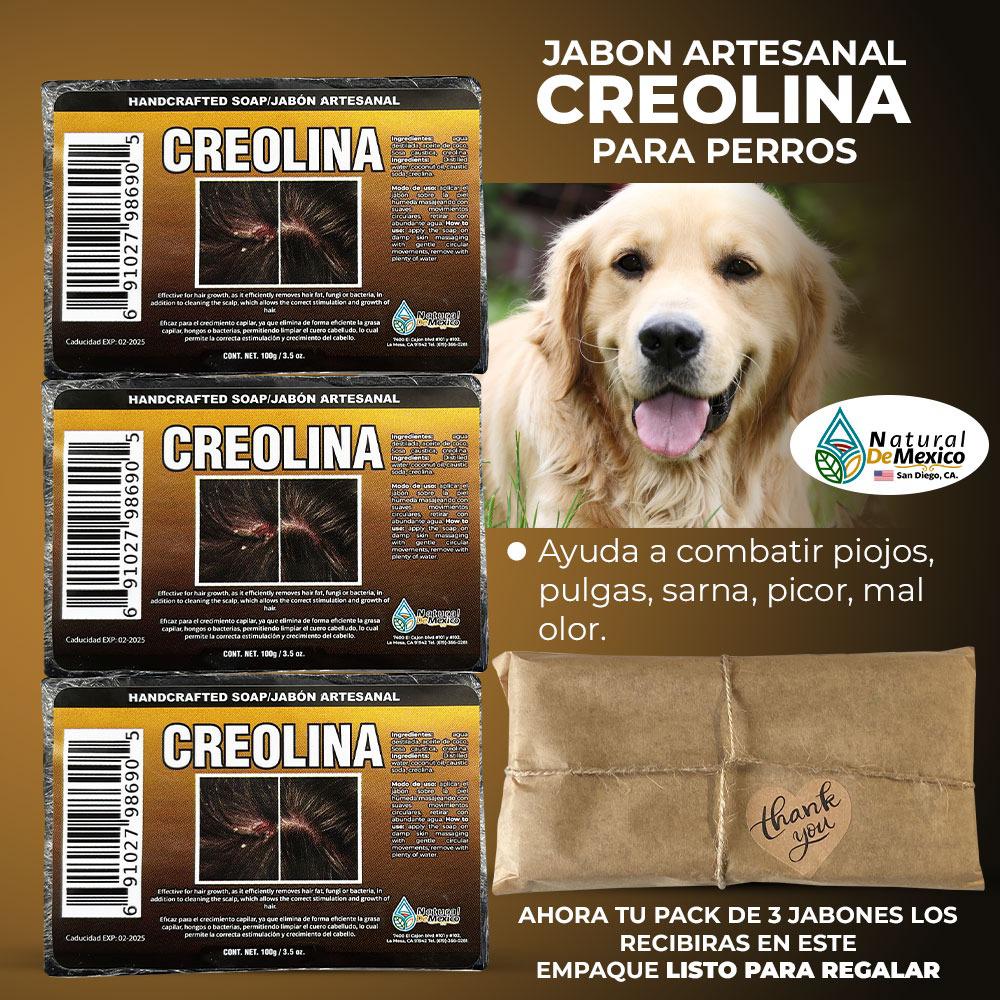 3 Pack Creolina Jabon Barra Creolina Soap for Pets Dogs