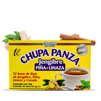 Chupa Panza Té Gn+Vida Jengibre, Piña y Linaza Para Adelgazar