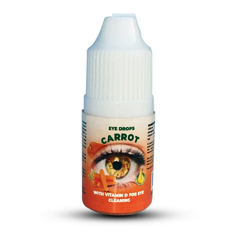 Gotas de Zanahoria Reforzado con Vitamina D, Carrot Eye Drops Natural de Mexico
