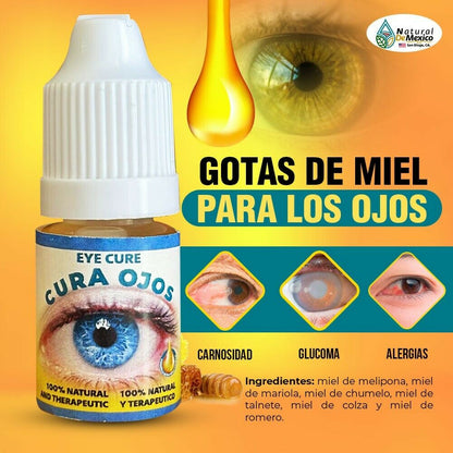 Gotas Cura Ojos Eye Drops Lubricant, Refresh Drops Carnocidad Natural de México