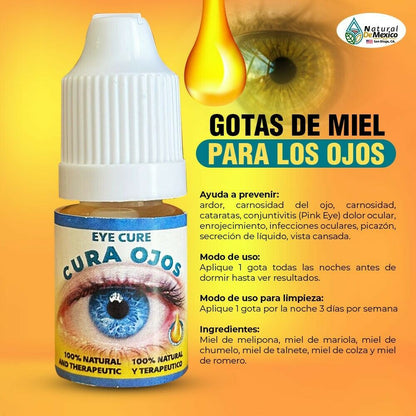 Gotas Cura Ojos Eye Drops Lubricant, Refresh Drops Carnocidad Natural de México
